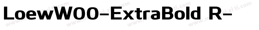 LoewW00-ExtraBold R字体转换